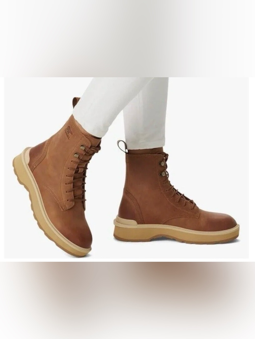 Sorel Women's Brown Lace-Up Platform Boots